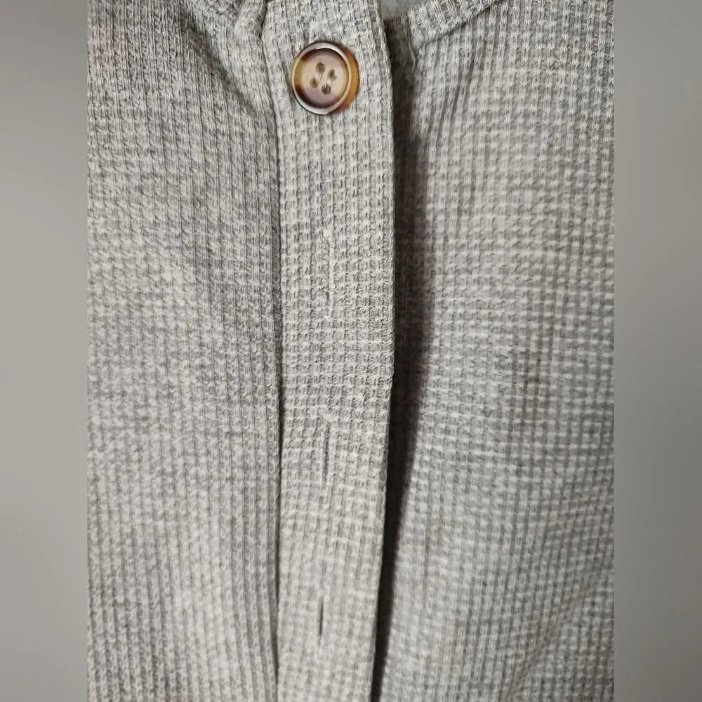 Sugar Magnolia Gray Waffle Knit Sleeveless Romper Pockets Relaxed Fit Medium NWT - Picture 4 of 8
